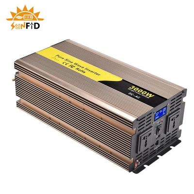 24V 48V инвертор волны синуса 3000 ватт чистый DC 12 вольт к солнечной энергии AC 110V 220V