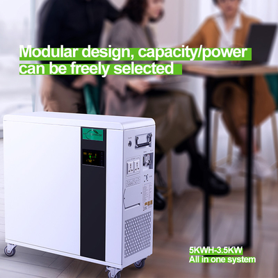 Жилая система 5KWH все накопления энергии 7.5KWH в батареях одного лития